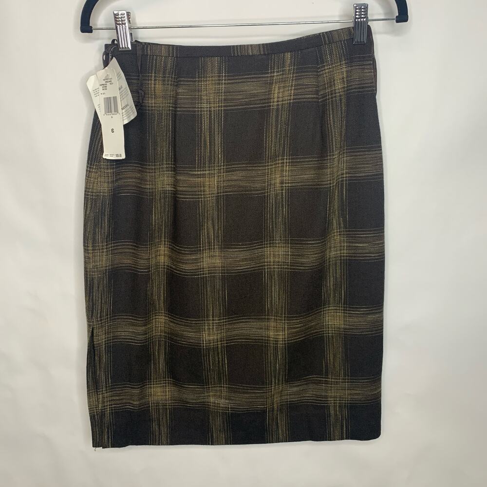 NWT Deadstock Wool Plaid Skirt Jones Wear Brand Sz 6
